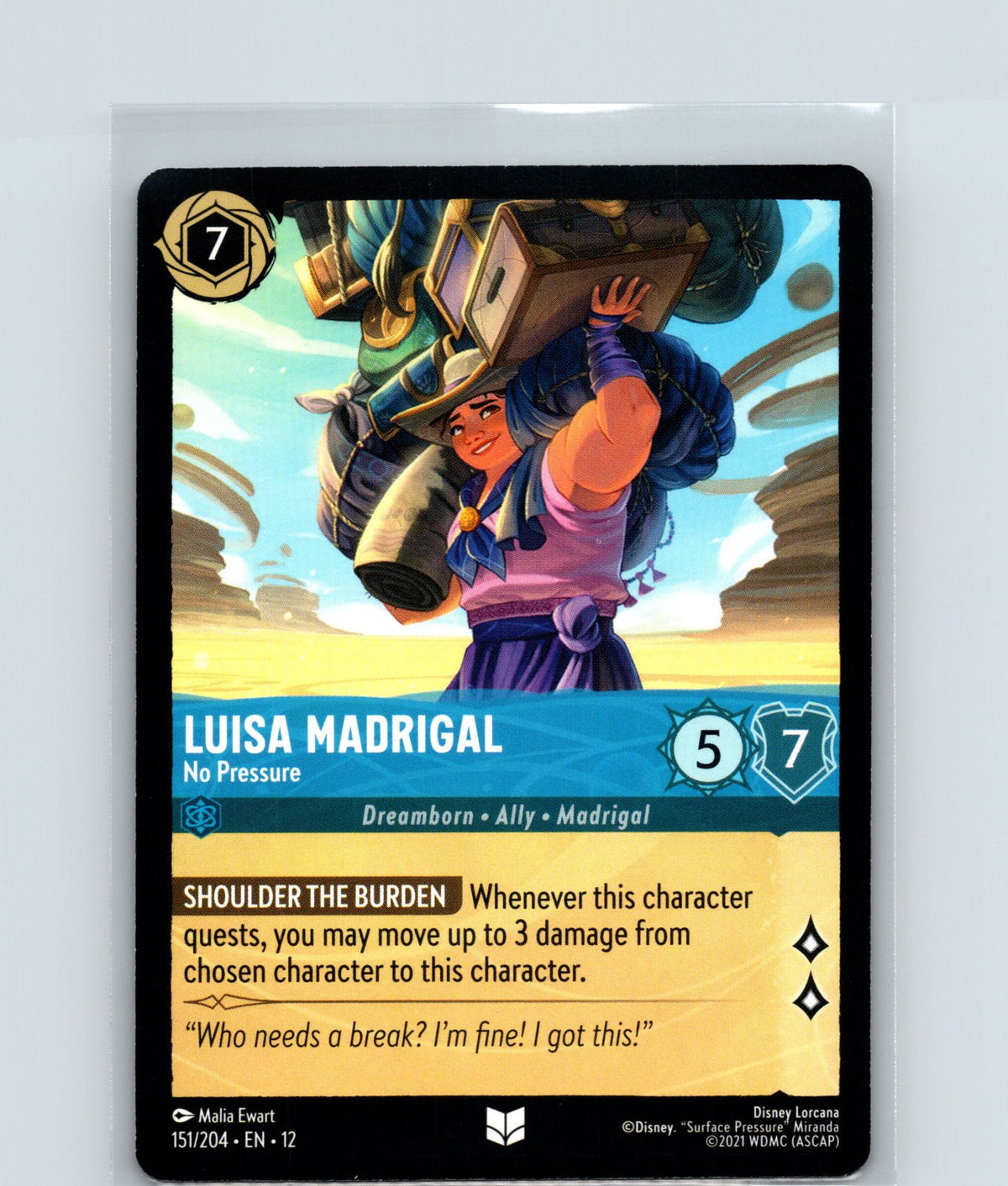 Luisa Madrigal - No Pressure Uncommon Wilds Unknown 151/204 NM