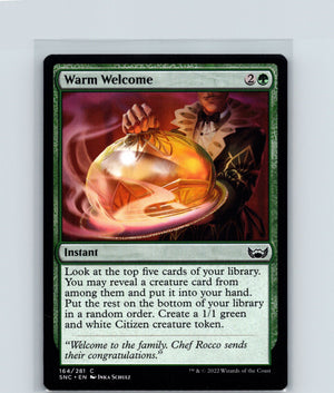 Warm Welcome C Streets of New Capenna 164 NM