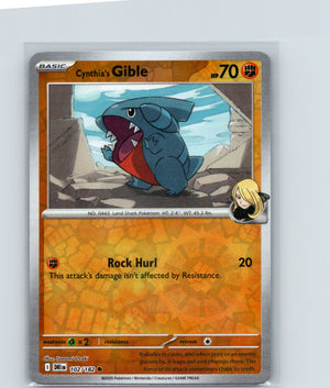 Cynthia's Gible Reverse Holo Common SV10: Destined Rivals 102/182 NM