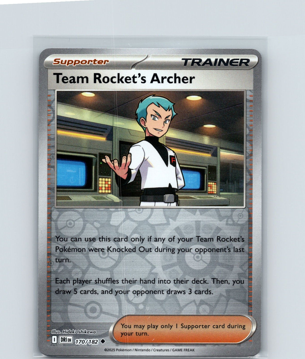 Team Rocket's Archer Reverse Holo Uncommon SV10: Destined Rivals 170/182 NM