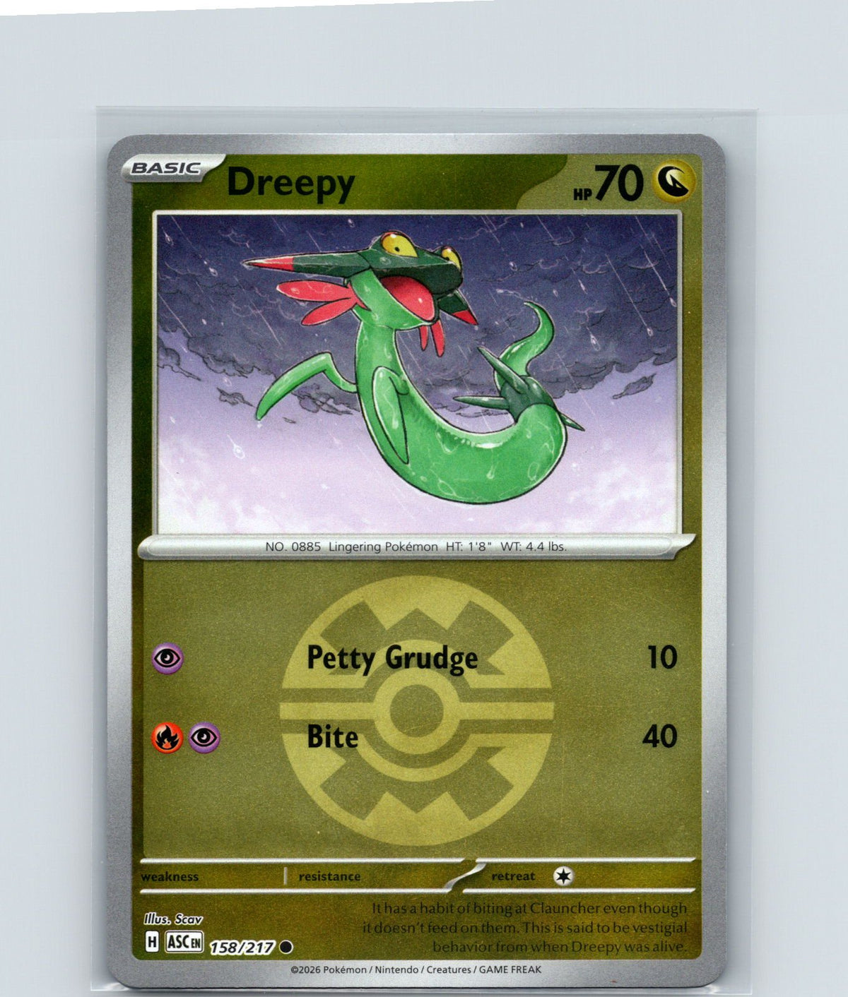 Dreepy (Quick Ball) Reverse Holo Common ME: Ascended Heroes 158/217 NM