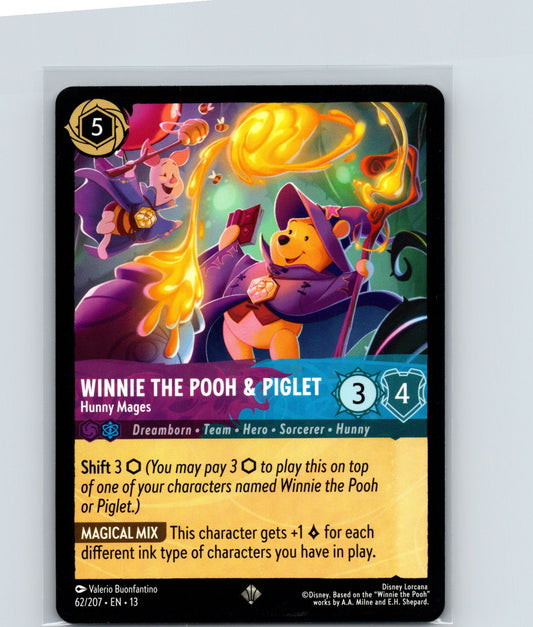 Winnie the Pooh & Piglet - Hunny Mages Super Rare Attack of the Vine! 62/207 NM