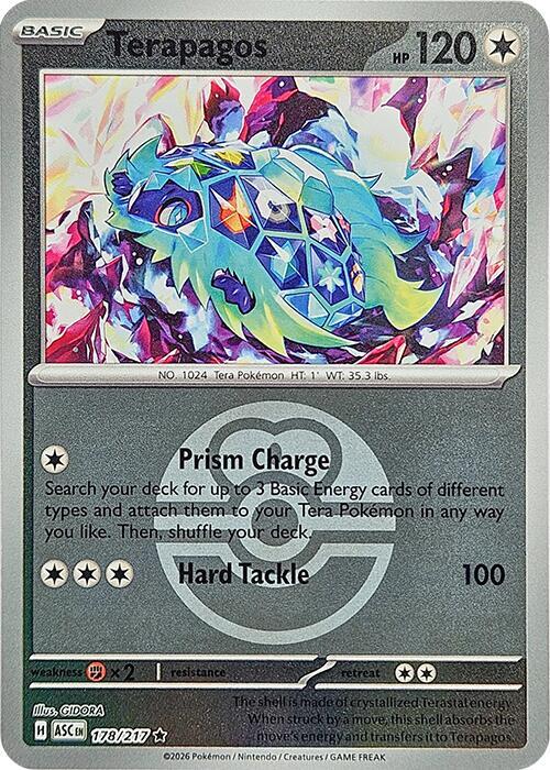 Terapagos (Love Ball) Reverse Holo Rare ME: Ascended Heroes 178/217 NM