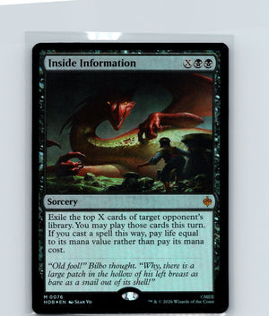 Inside Information Foil M The Hobbit 76 NM