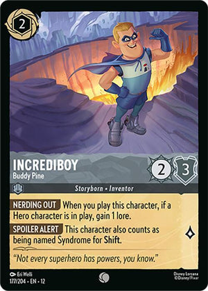 Incrediboy - Buddy Pine Common Wilds Unknown 177/204 NM