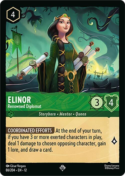 Elinor - Renowned Diplomat Super Rare Wilds Unknown 86/204 NM