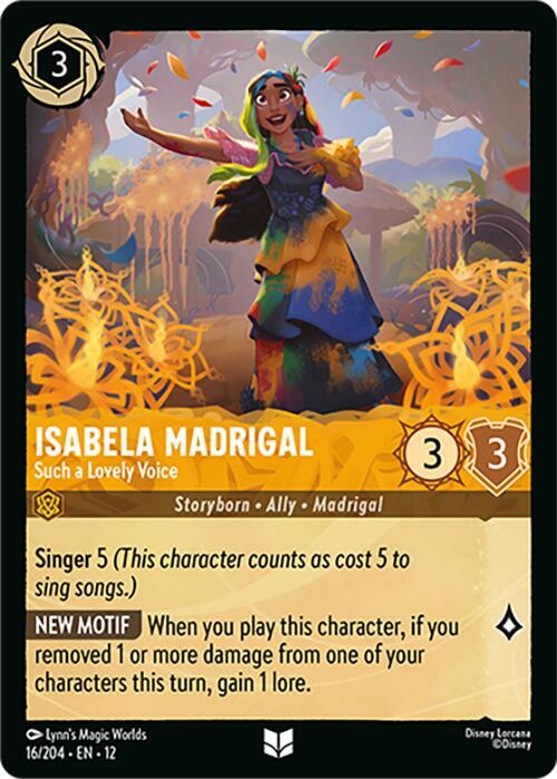 Isabela Madrigal - Such a Lovely Voice Uncommon Wilds Unknown 16/204 NM