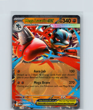 Mega Lucario ex Holo Double Rare ME: Ascended Heroes 113/217 NM