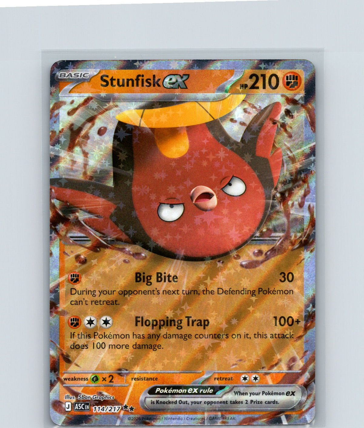 Stunfisk ex Holo Double Rare ME: Ascended Heroes 114/217 NM