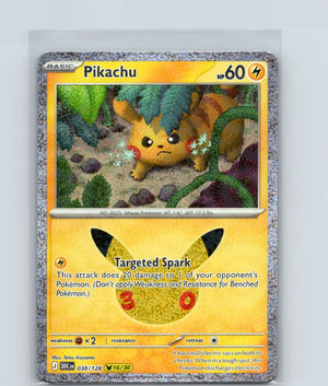 Pikachu Holo Pikachu Rare ME: 30th Celebration 038/128 NM