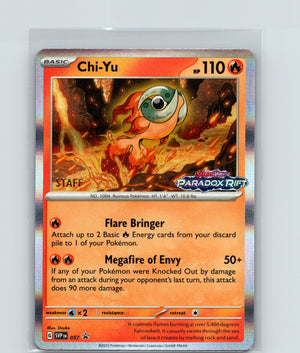 Chi-Yu (Prerelease) [Staff] Holo Promo SV: Scarlet & Violet Promo Cards 057 NM