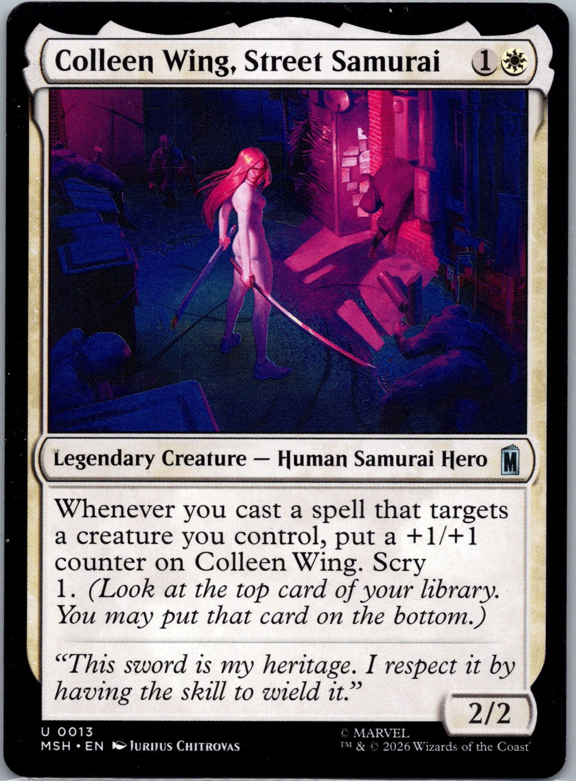 Colleen Wing, Street Samurai U Marvel Super Heroes 13 NM