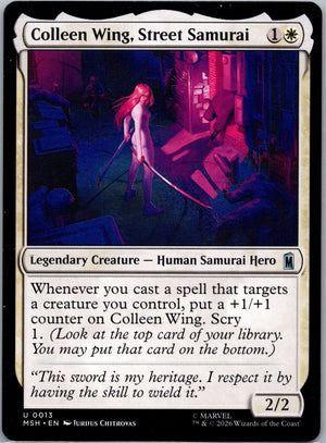 Colleen Wing, Street Samurai U Marvel Super Heroes 13 NM