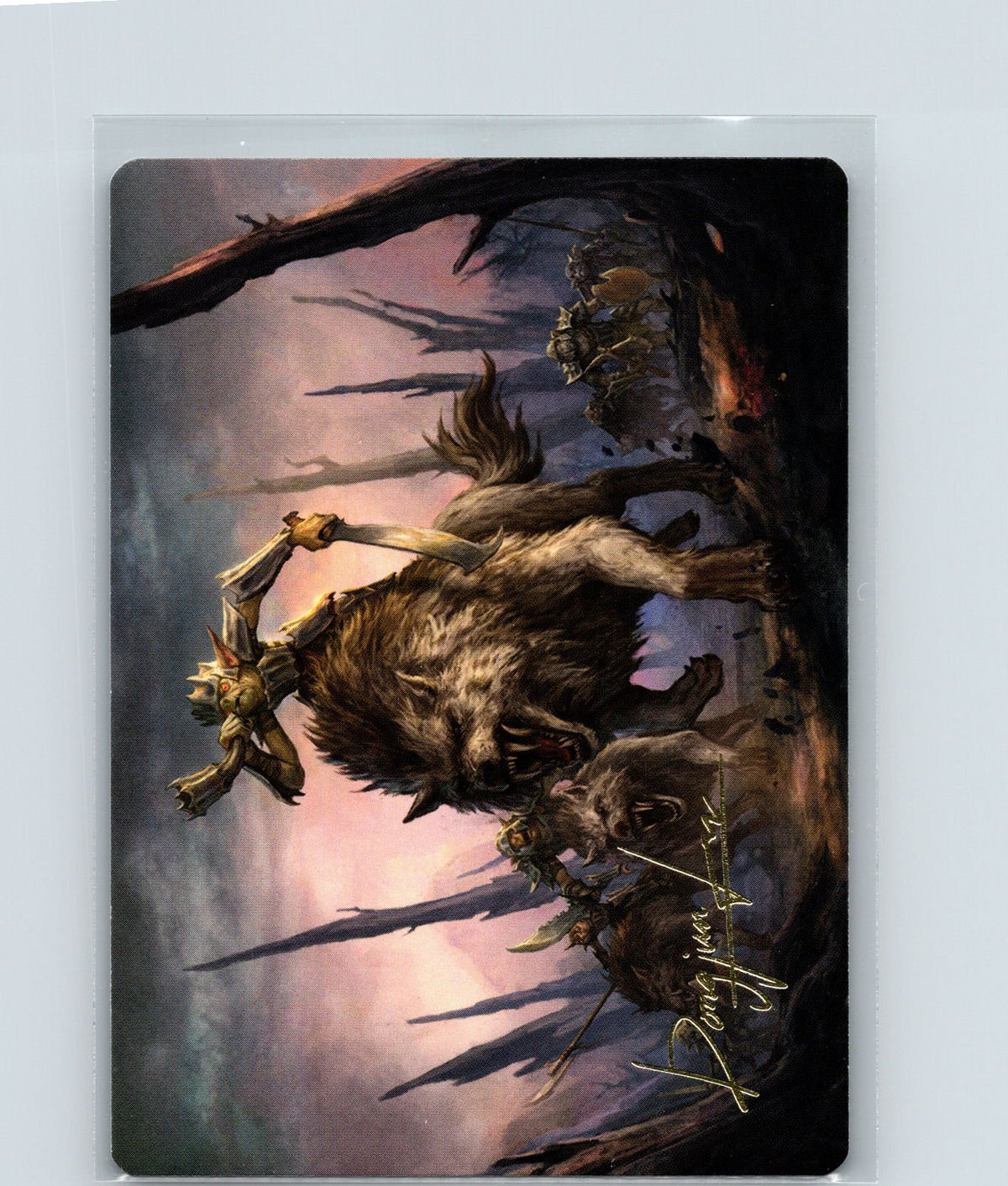 Signal the Onslaught Art Card (Gold-Stamped Signature) S The Hobbit 52 NM