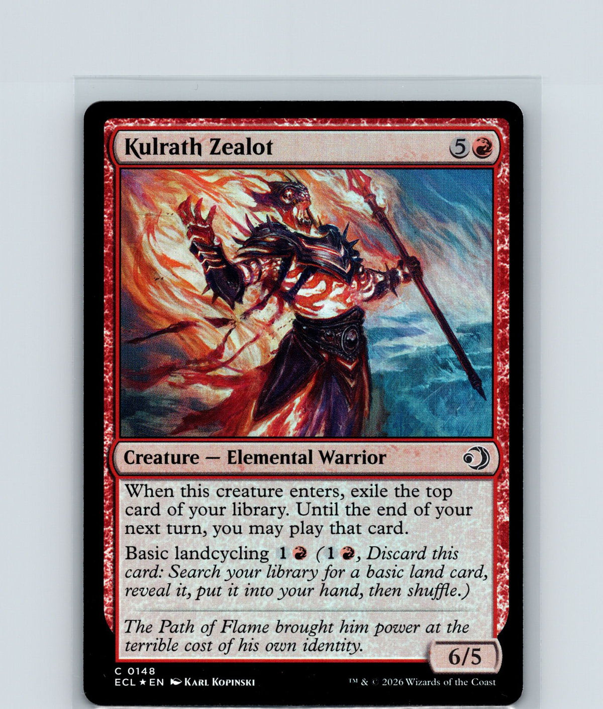 Kulrath Zealot Foil C Lorwyn Eclipsed 148 NM