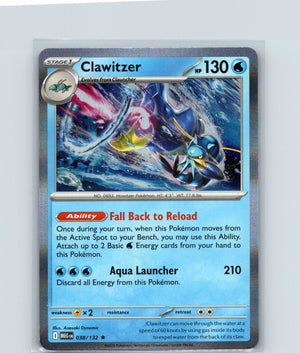 Clawitzer Holo Rare ME01: Mega Evolution 038/132 NM