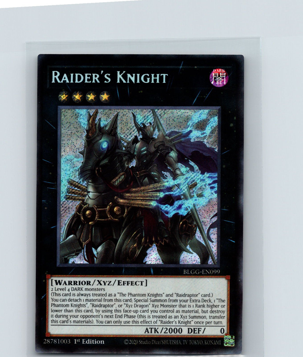 Raider's Knight 1st Edition Secret Rare  BLGG-EN099 NM