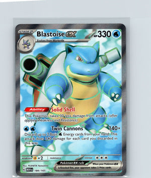 Blastoise ex Holo Ultra Rare SV: Scarlet & Violet 151 184/165 NM