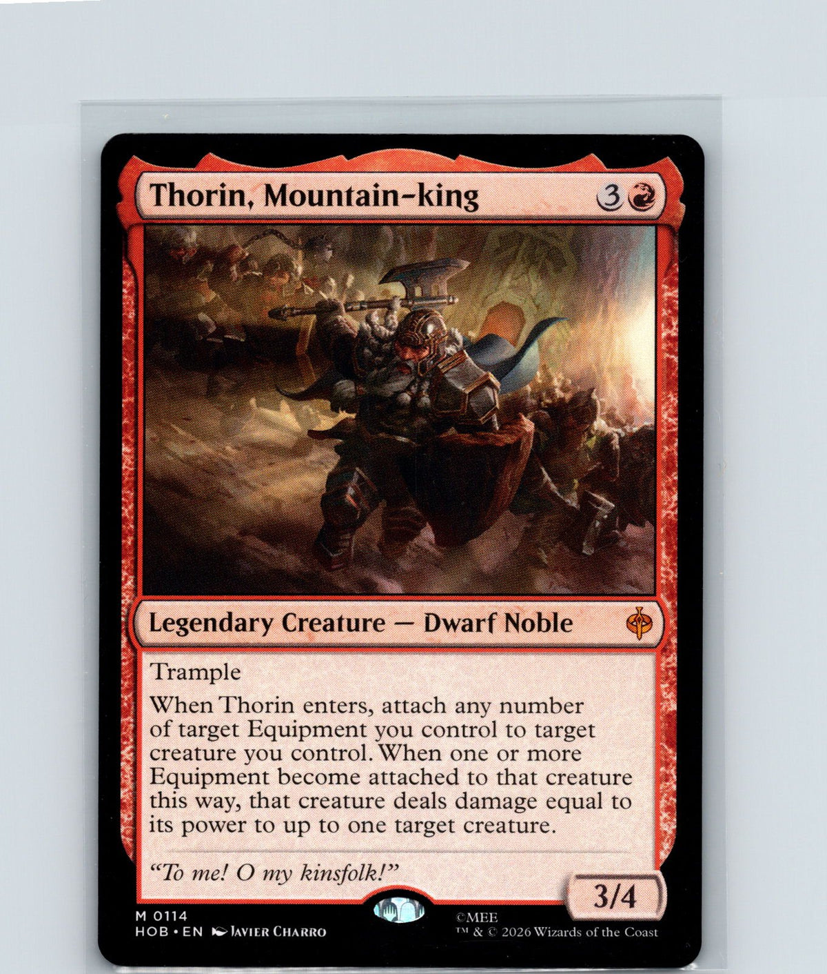Thorin, Mountain-king M The Hobbit 114 NM