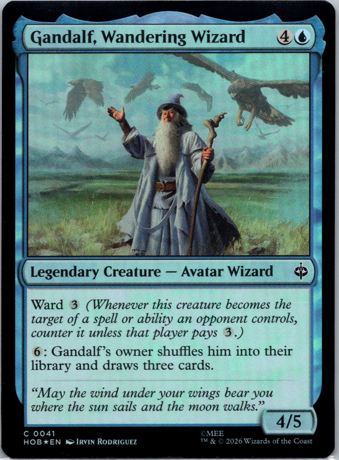 Gandalf, Wandering Wizard Foil C The Hobbit 41 NM