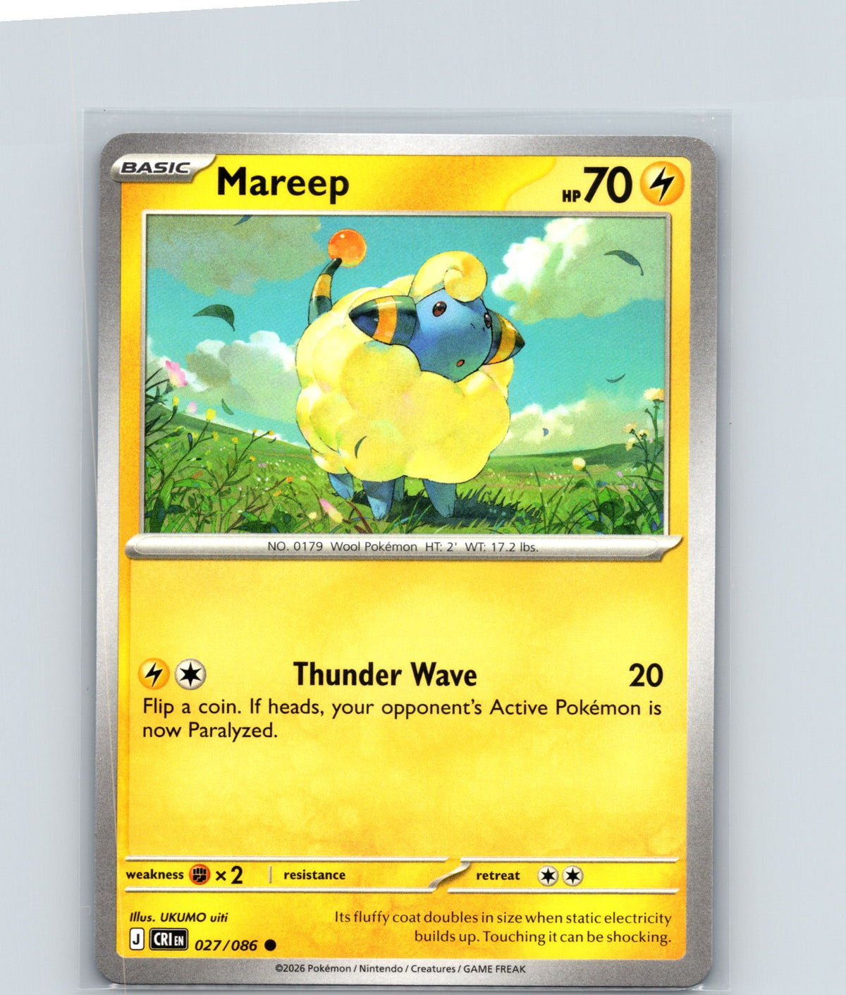 Mareep Common ME04: Chaos Rising 027/086 NM