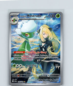 Cynthia's Roserade Holo Illustration Rare SV10: Destined Rivals 184/182 NM