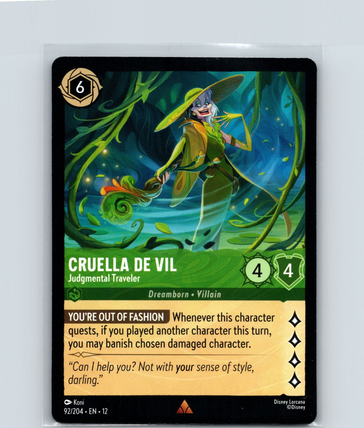 Cruella De Vil - Judgmental Traveler Rare Wilds Unknown 92/204 NM
