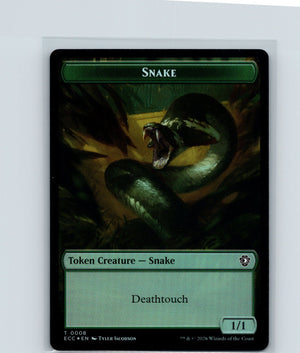 Zombie // Snake Double-Sided Token Foil T Commander: Lorwyn Eclipsed 3 // 8 NM