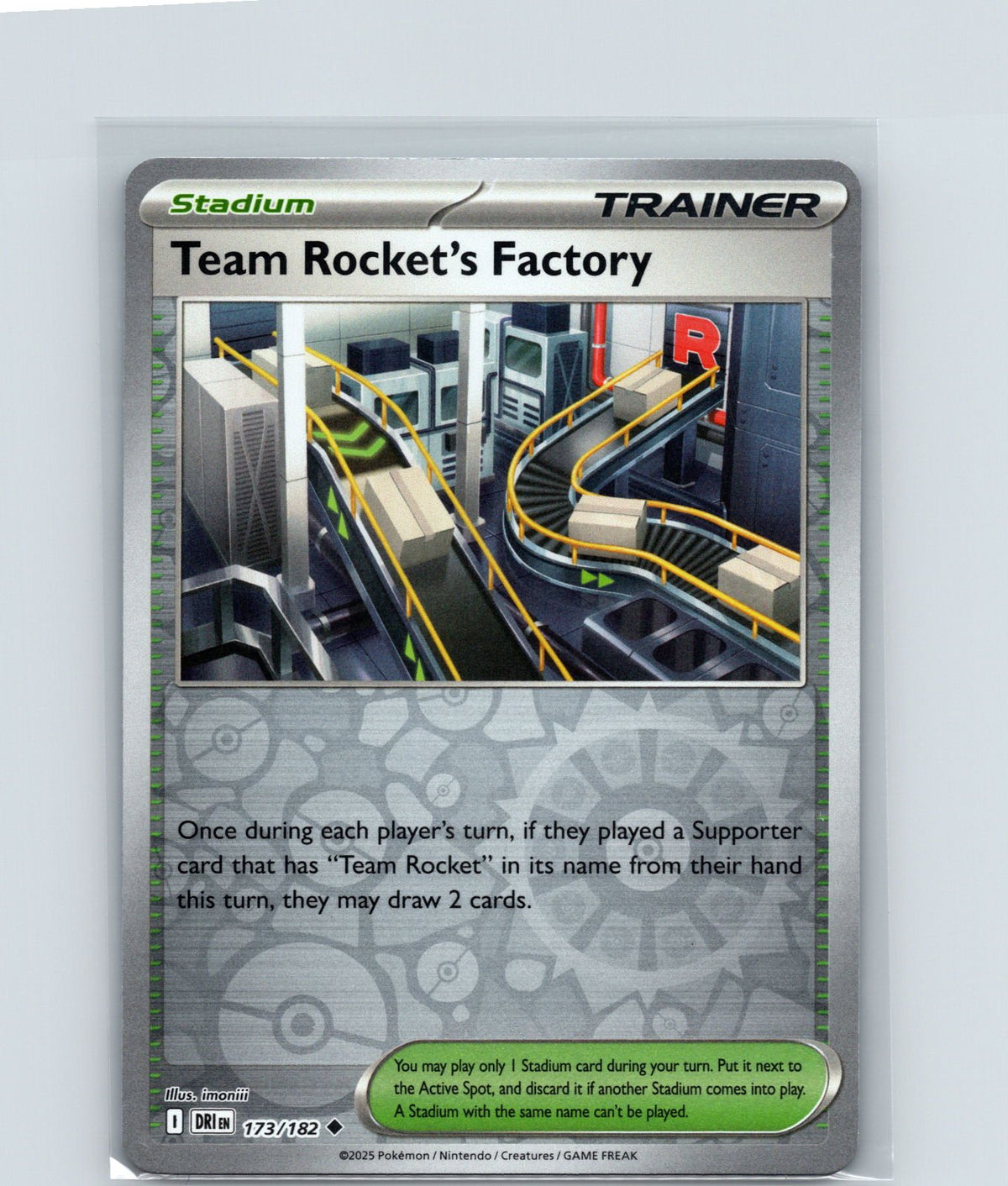 Team Rocket's Factory Reverse Holo Uncommon SV10: Destined Rivals 173/182 NM