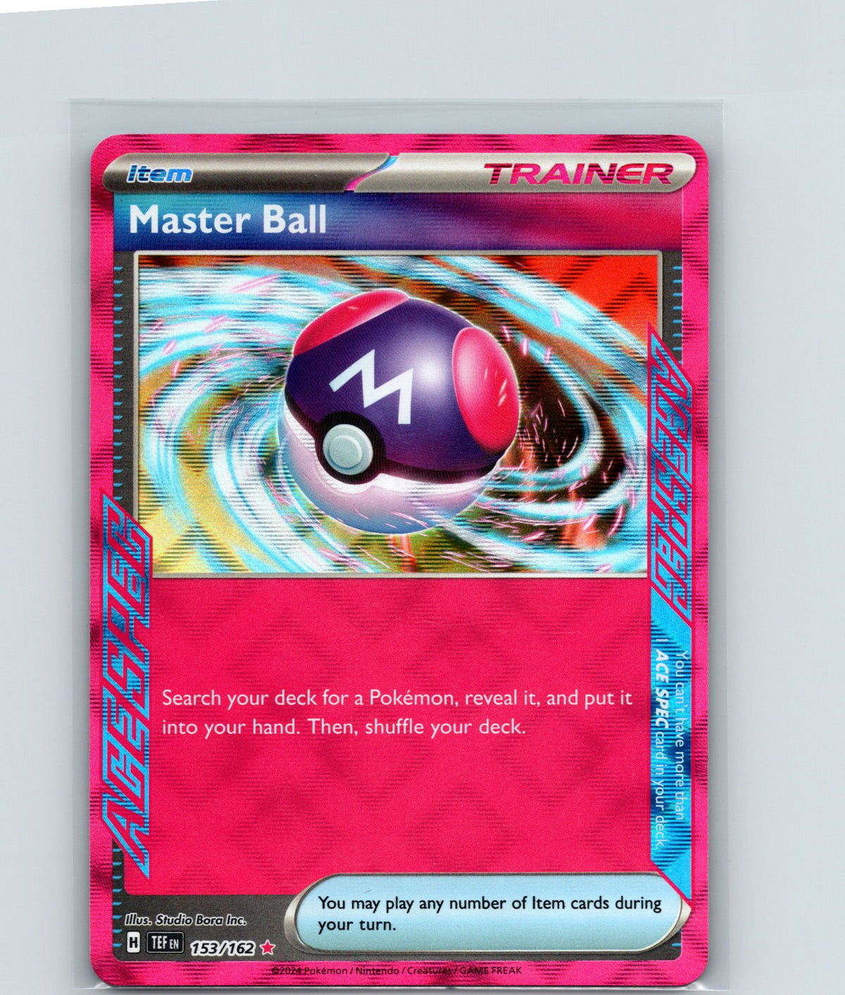 Master Ball Holo ACE SPEC Rare SV05: Temporal Forces 153/162 NM