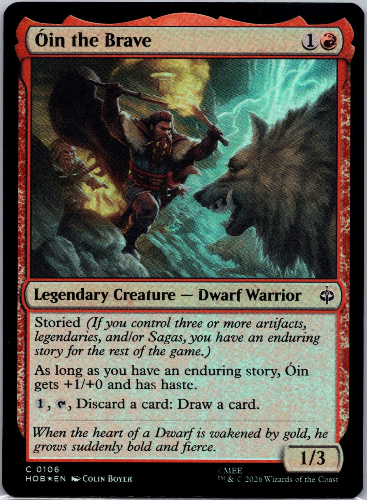 Oin the Brave Foil C The Hobbit 106 NM