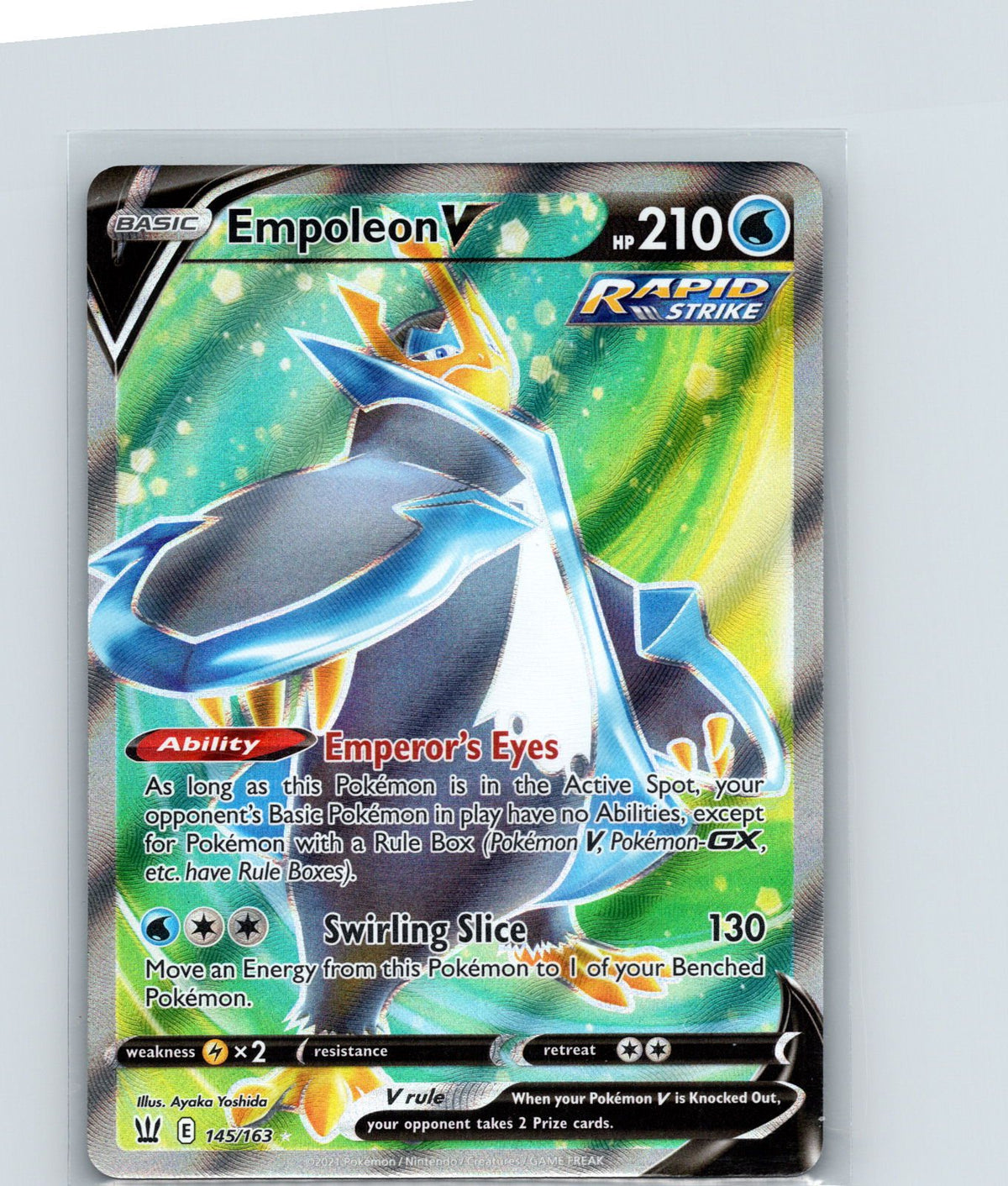 Empoleon V (Full Art) Holo Ultra Rare SWSH05: Battle Styles 145/163 NM