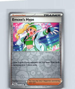 Emcee's Hype Reverse Holo Common SV10: Destined Rivals 163/182 NM