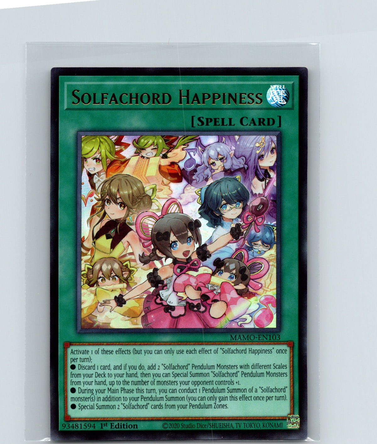 Solfachord Happiness 1st Edition Ultra Rare Magnificent Monsters MAMO-EN103 NM