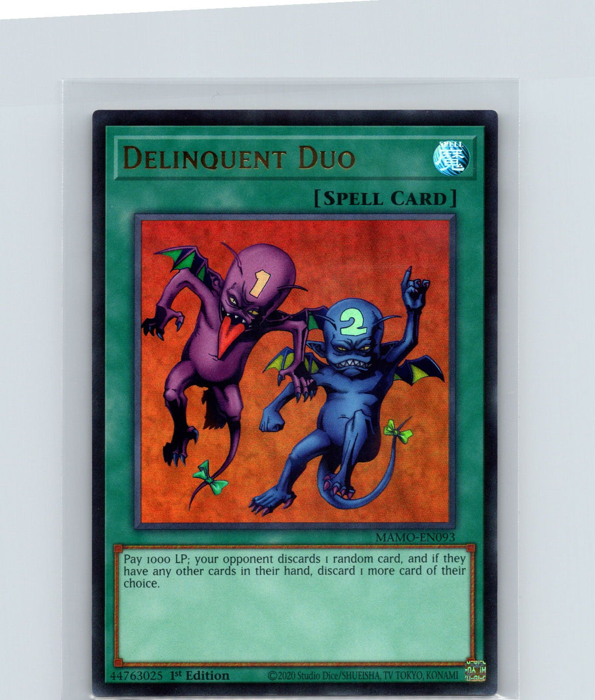 Delinquent Duo 1st Edition Ultra Rare Magnificent Monsters MAMO-EN093 NM