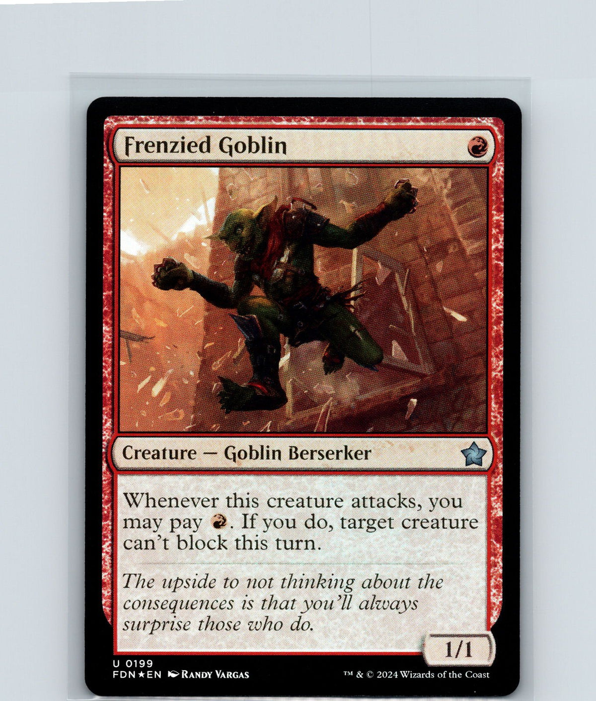 Frenzied Goblin Foil U Foundations 199 NM