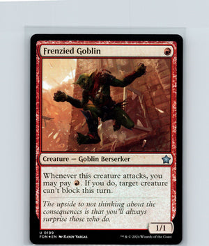 Frenzied Goblin Foil U Foundations 199 NM