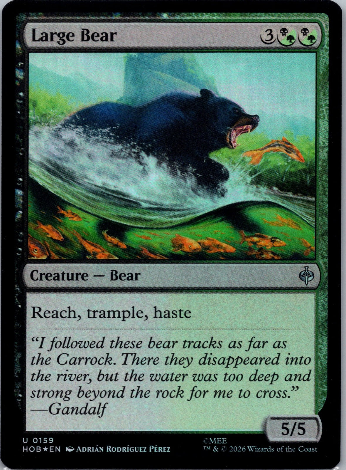 Large Bear Foil U The Hobbit 159 NM