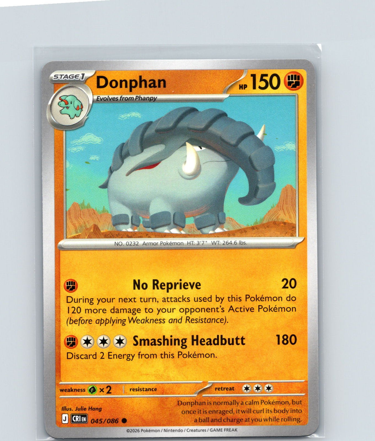 Donphan Common ME04: Chaos Rising 045/086 NM
