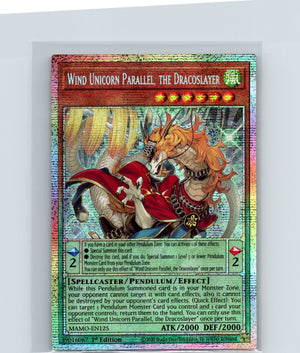 Wind Unicorn Parallel, the Dracoslayer 1st Edition Secret Rare MAMO-EN125 NM