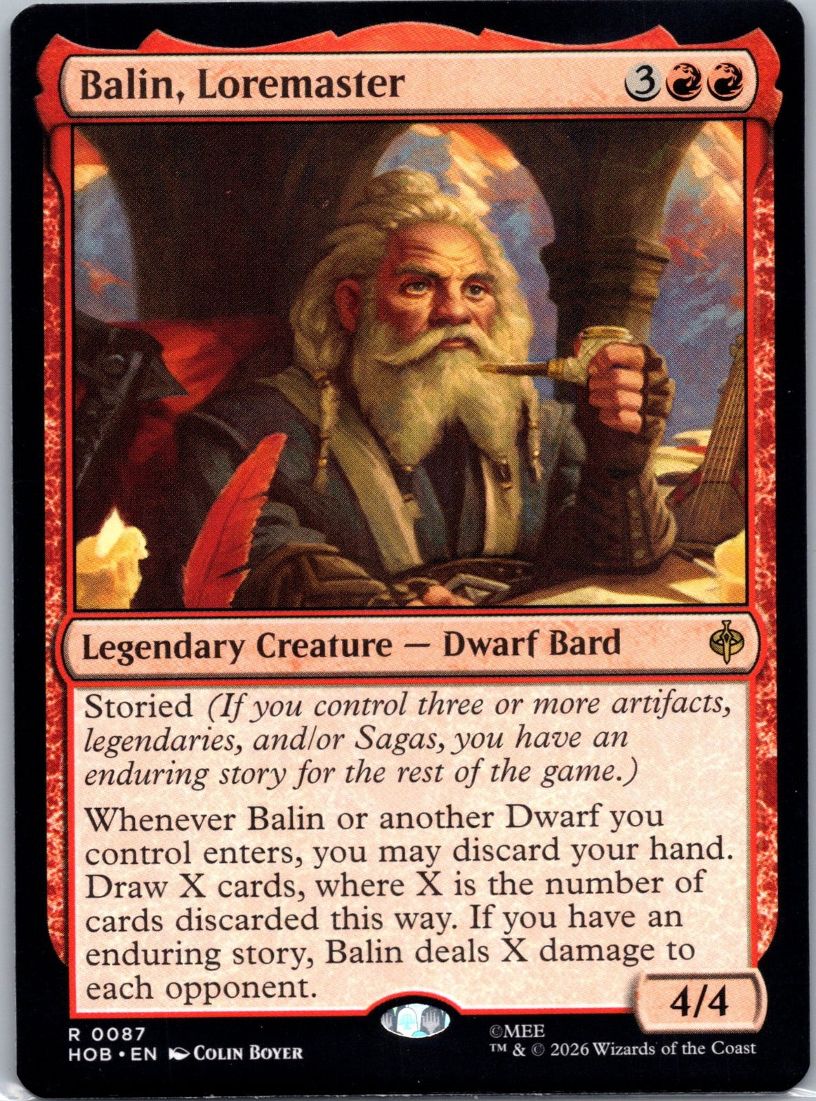 Balin, Loremaster R The Hobbit 87 NM