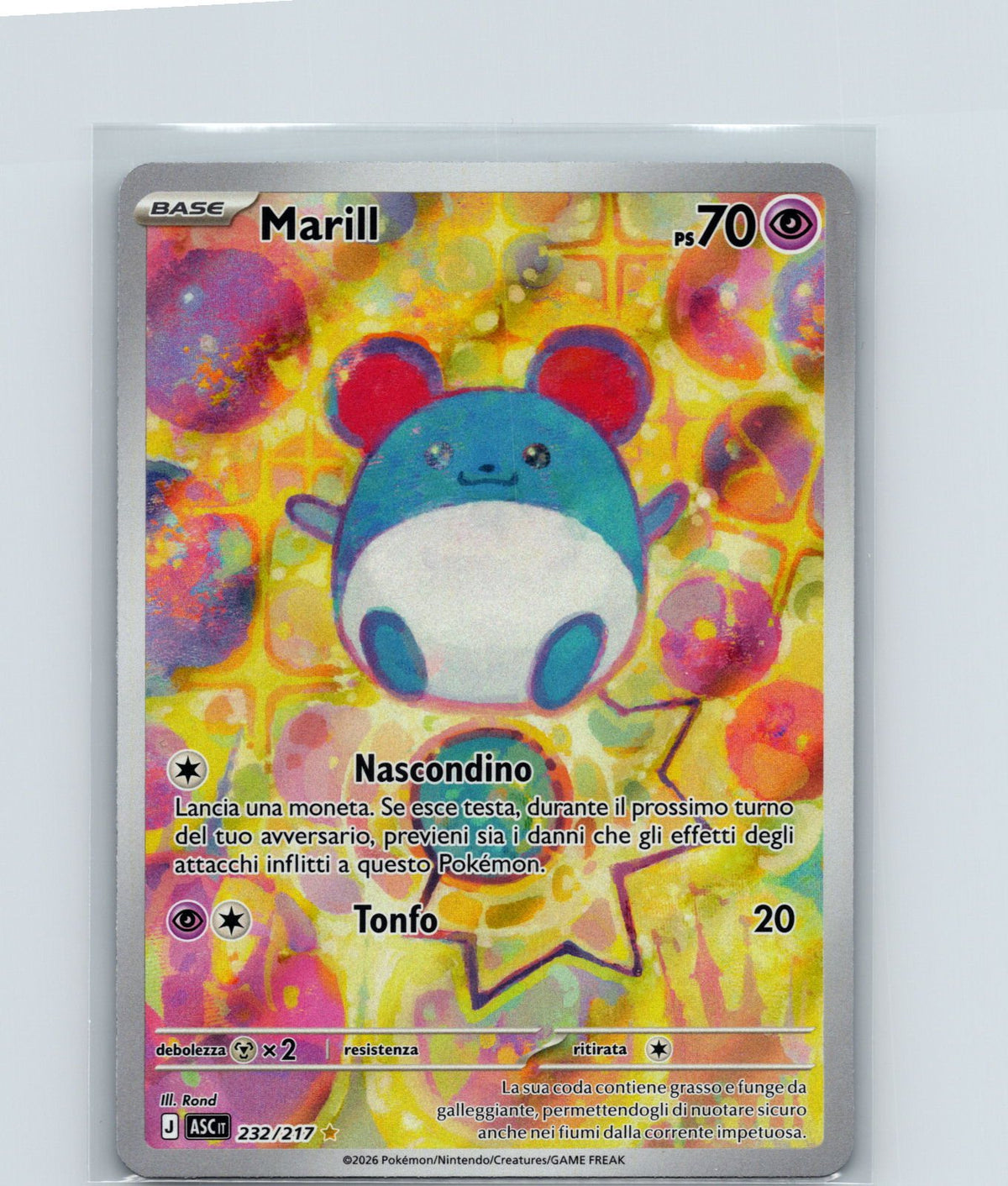 Marill Holo Illustration Rare ME: Ascended Heroes 232/217 NM