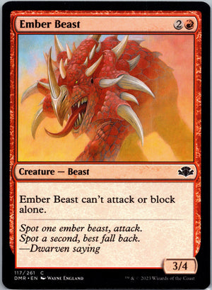 Ember Beast C Dominaria Remastered 117 NM