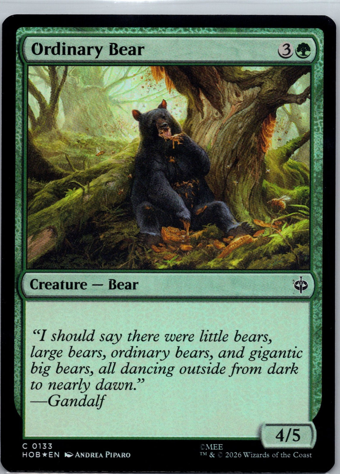 Ordinary Bear Foil C The Hobbit 133 NM
