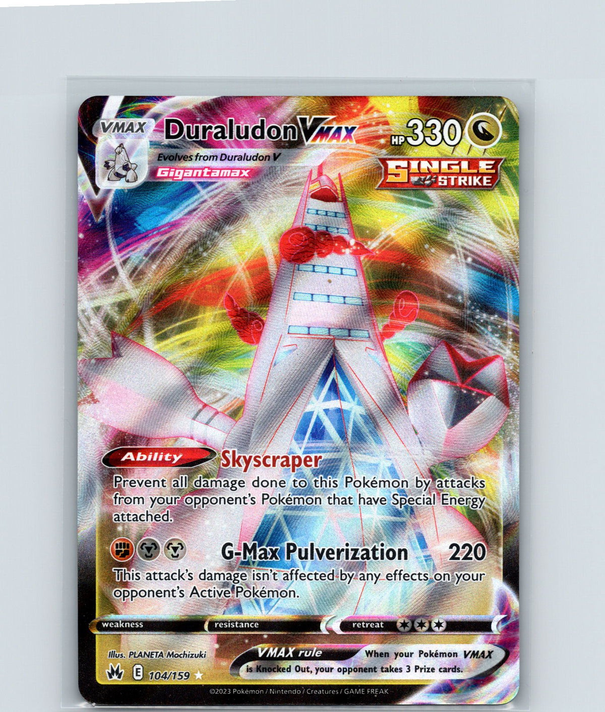 Duraludon VMAX Holo Ultra Rare SWSH: Crown Zenith 104/159 NM