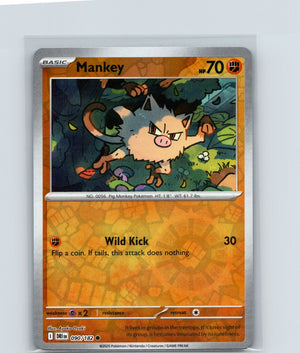 Mankey Reverse Holo Common SV10: Destined Rivals 090/182 NM