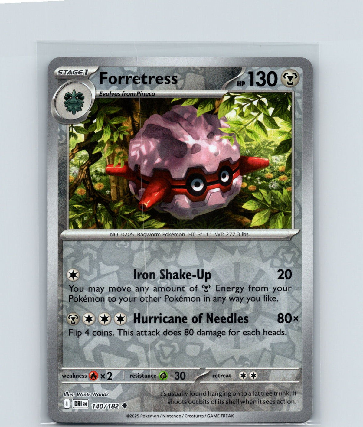 Forretress Reverse Holo Uncommon SV10: Destined Rivals 140/182 NM