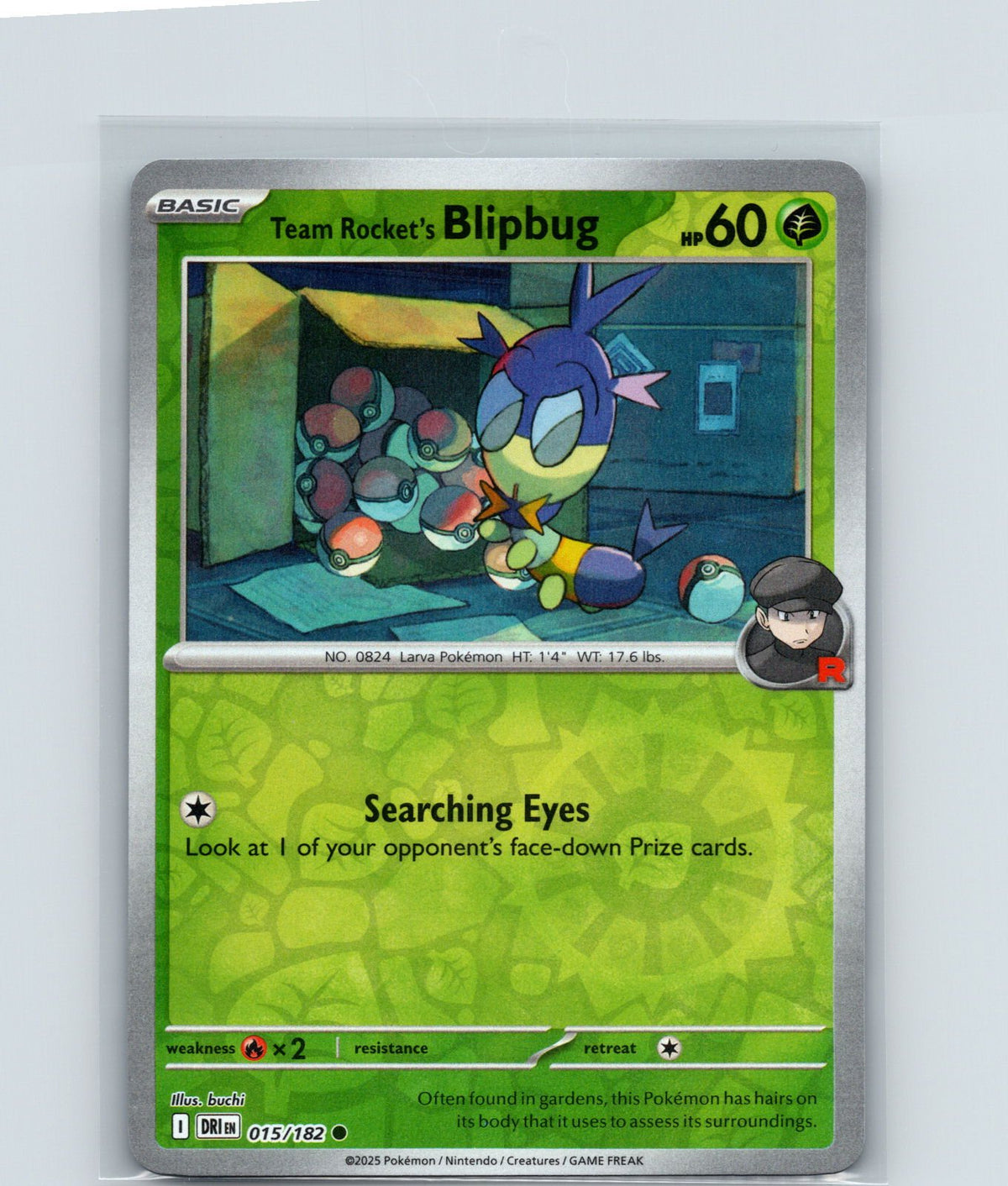 Team Rocket's Blipbug Reverse Holo Common SV10: Destined Rivals 015/182 NM