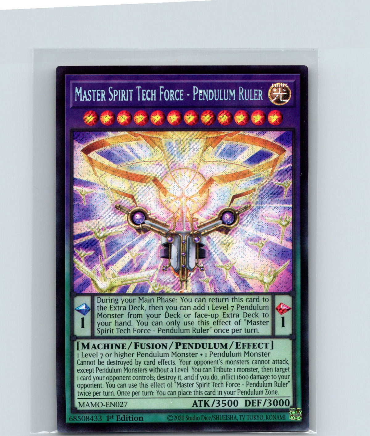 Master Spirit Tech Force Pendulum Ruler 1st Ed Ultra Rare MAMO-EN027 NM
