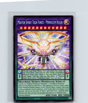 Master Spirit Tech Force Pendulum Ruler 1st Ed Ultra Rare MAMO-EN027 NM